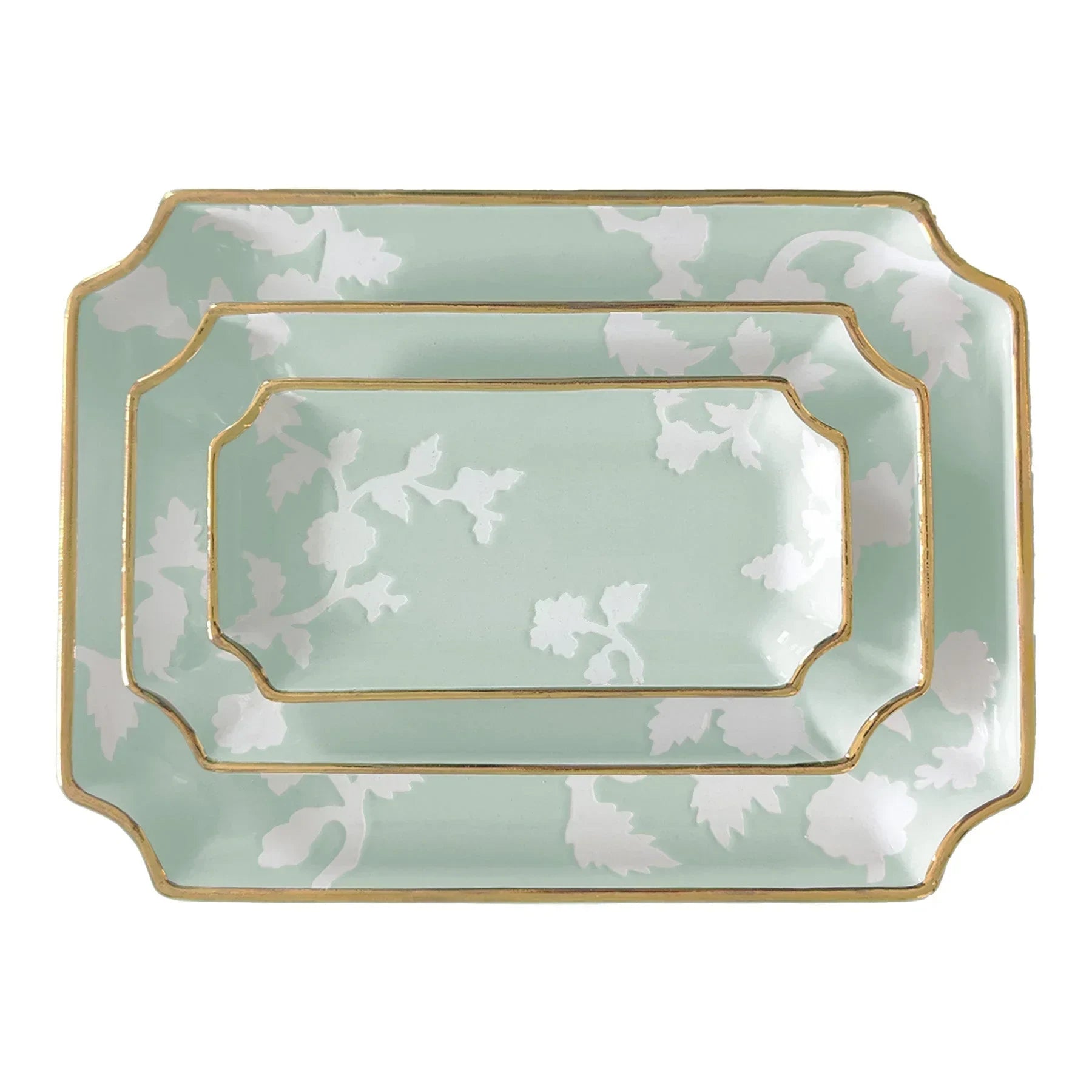 Chinoiserie Dreams Trays with Gold Accent - The Mayfair Hall