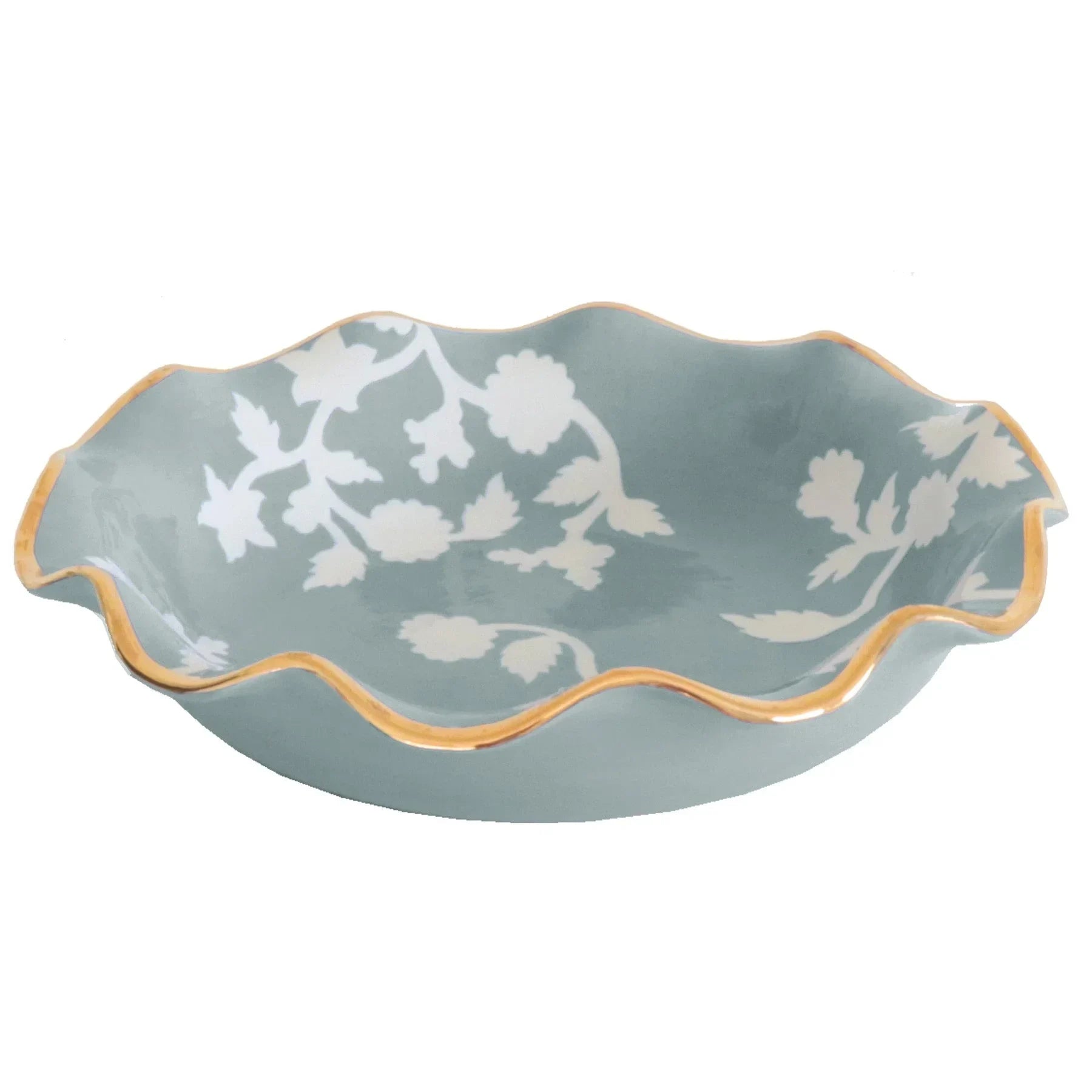 Chinoiserie Dreams Scalloped Bowls with 22K Gold Accent - The Mayfair Hall