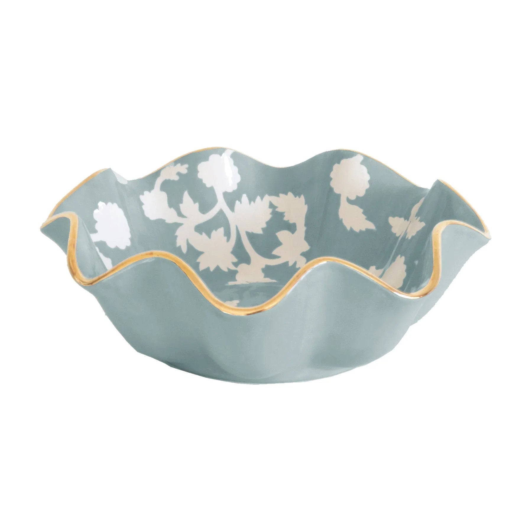 Chinoiserie Dreams Scalloped Bowls with 22K Gold Accent - The Mayfair Hall