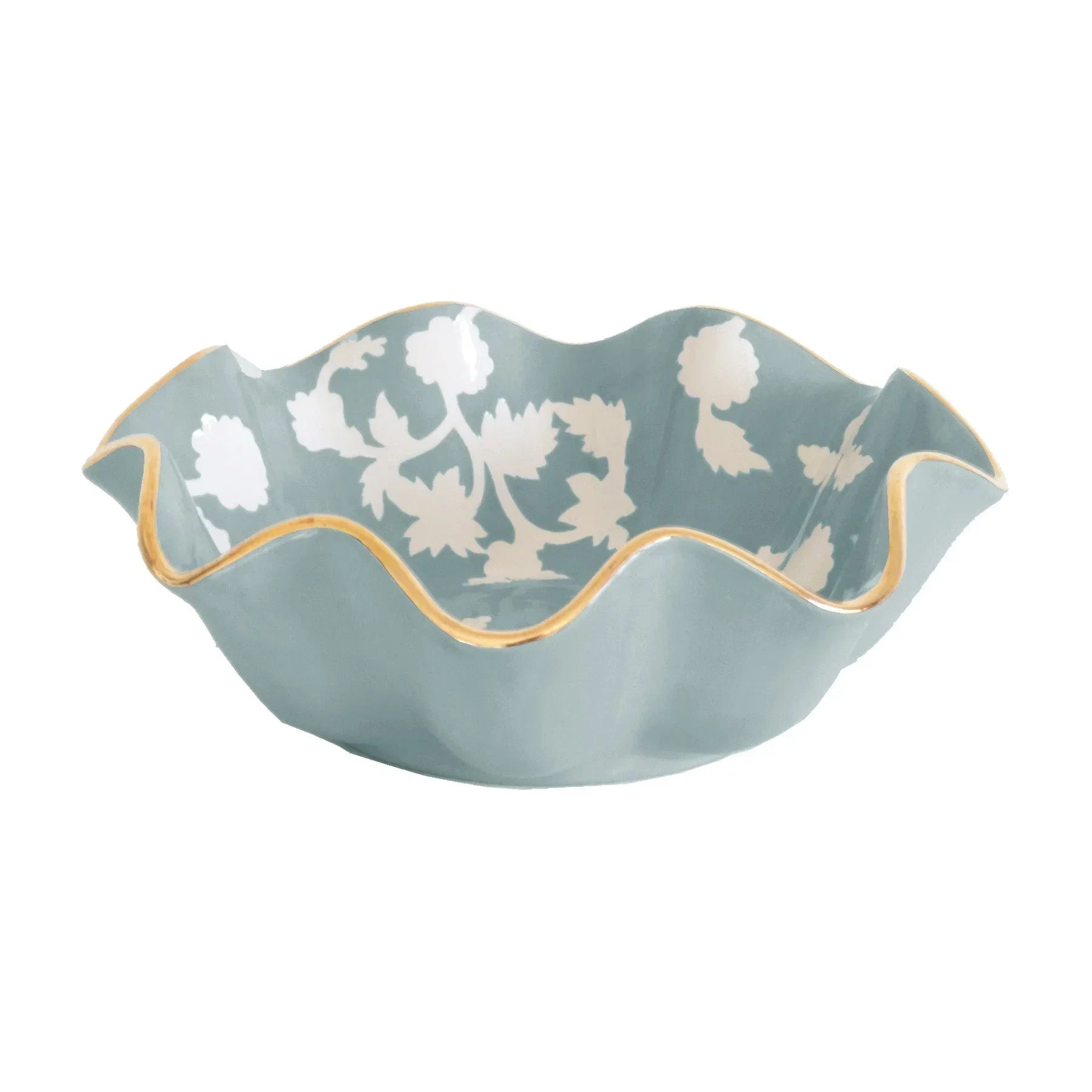 Chinoiserie Dreams Scalloped Bowls with 22K Gold Accent - The Mayfair Hall