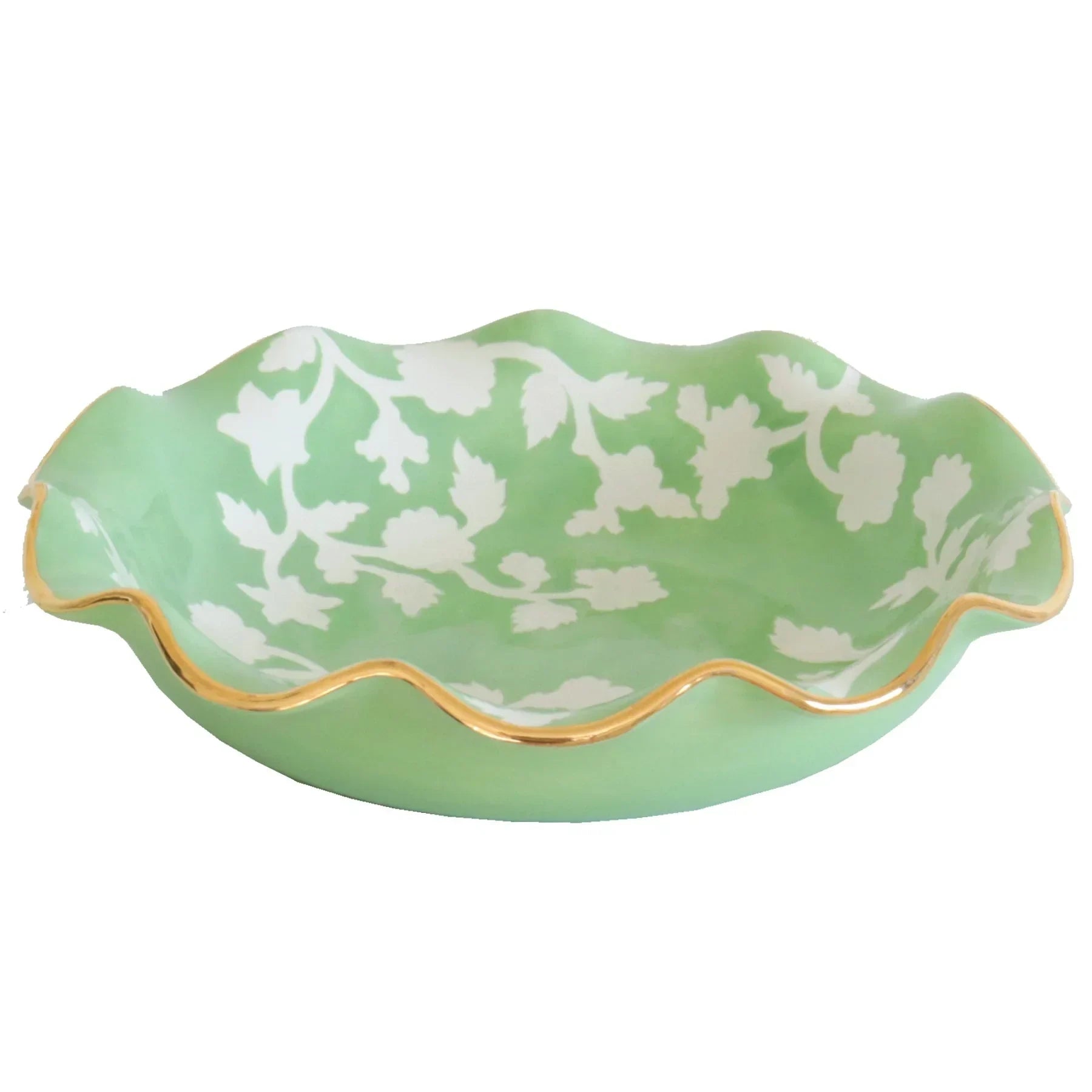Chinoiserie Dreams Scalloped Bowls with 22K Gold Accent - The Mayfair Hall