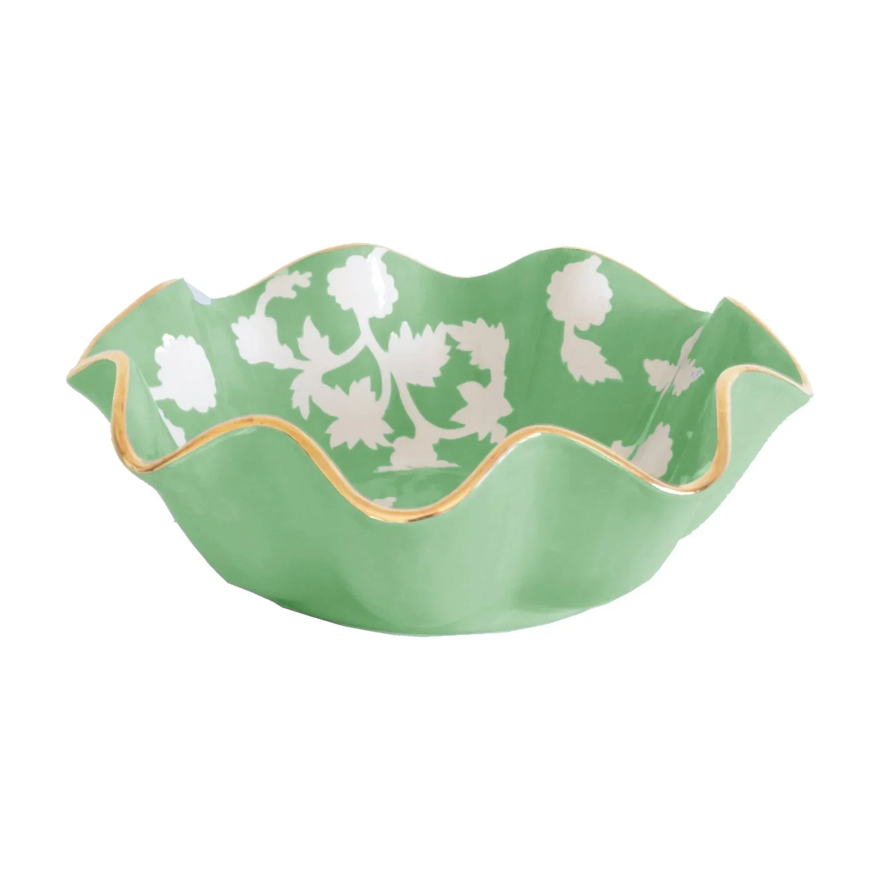 Chinoiserie Dreams Scalloped Bowls with 22K Gold Accent - The Mayfair Hall