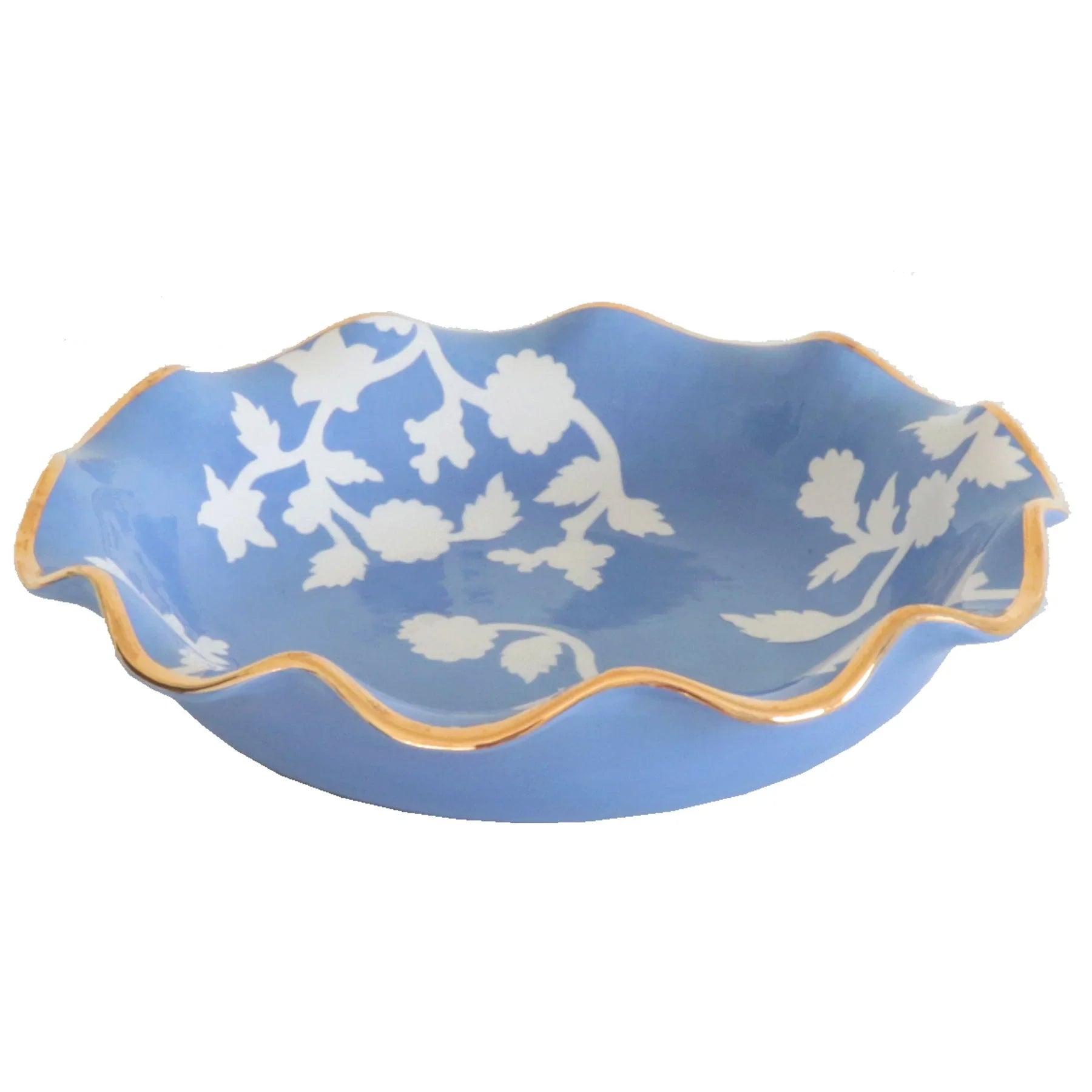 Chinoiserie Dreams Scalloped Bowls with 22K Gold Accent - The Mayfair Hall