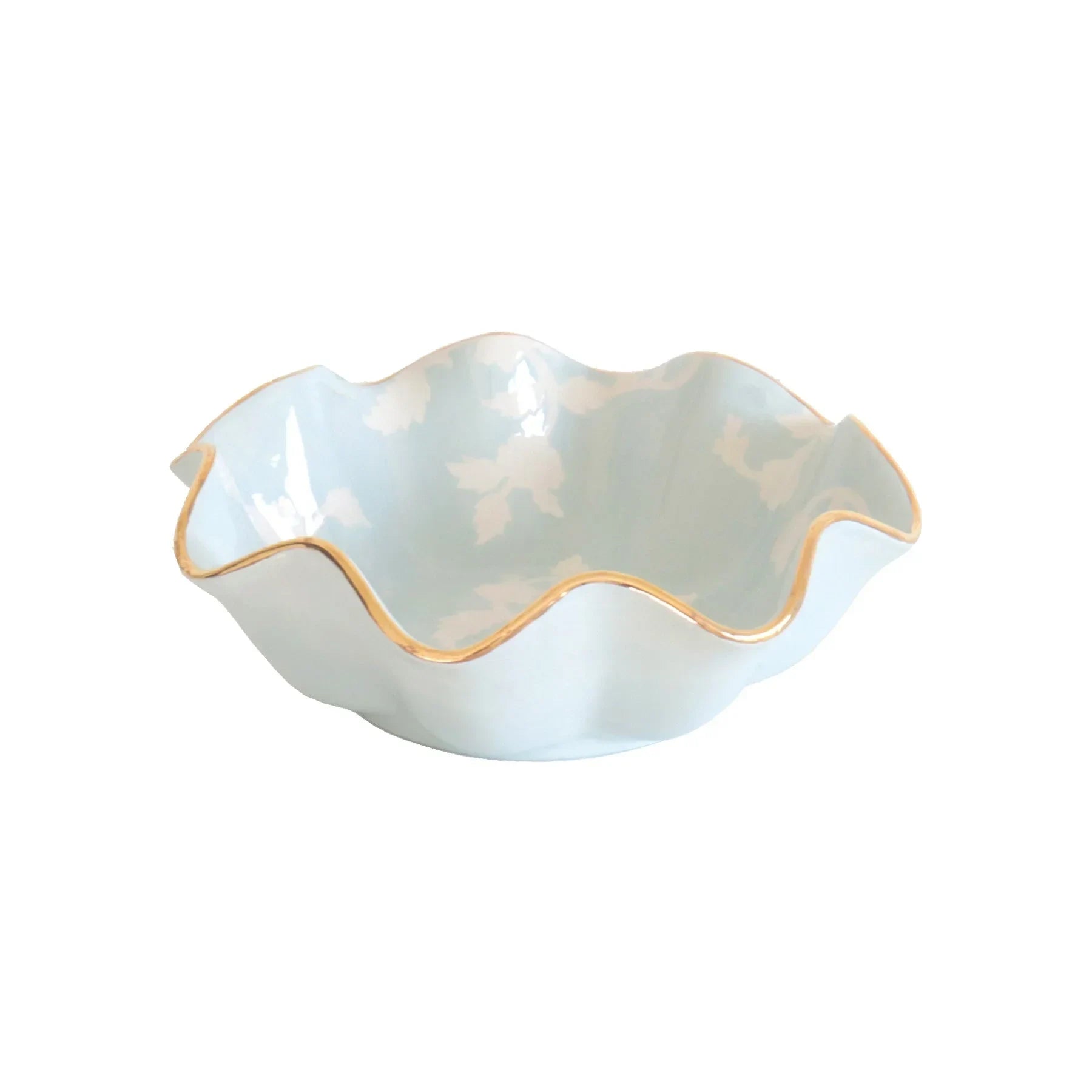 Chinoiserie Dreams Scalloped Bowls with 22K Gold Accent - The Mayfair Hall