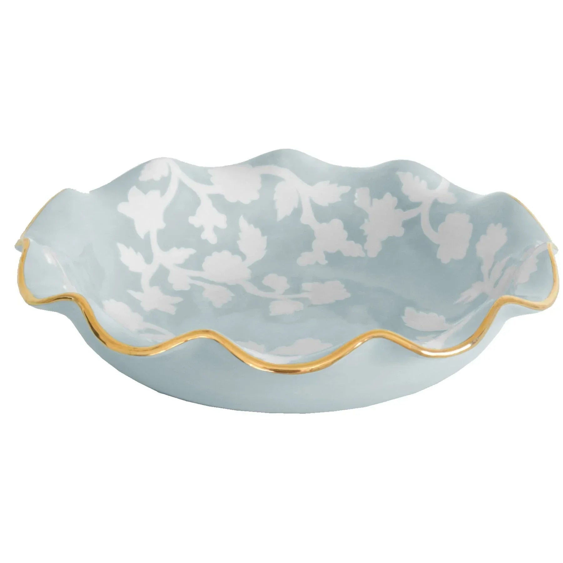 Chinoiserie Dreams Scalloped Bowls with 22K Gold Accent - The Mayfair Hall
