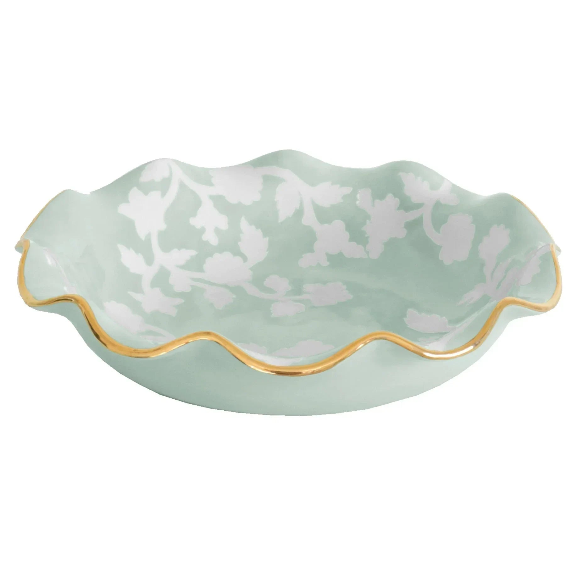 Chinoiserie Dreams Scalloped Bowls with 22K Gold Accent - The Mayfair Hall