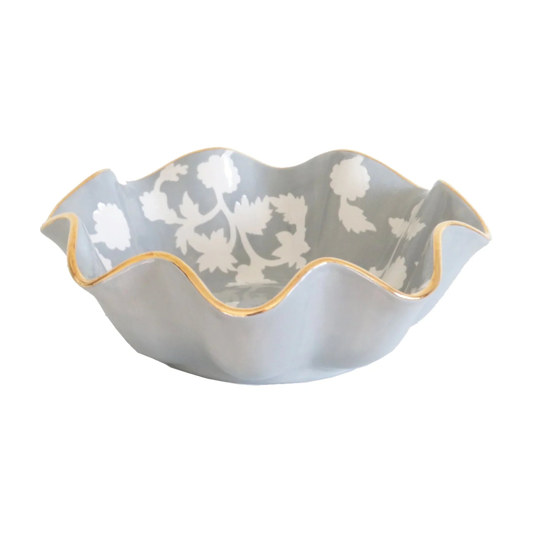 Chinoiserie Dreams Scalloped Bowls with 22K Gold Accent - The Mayfair Hall