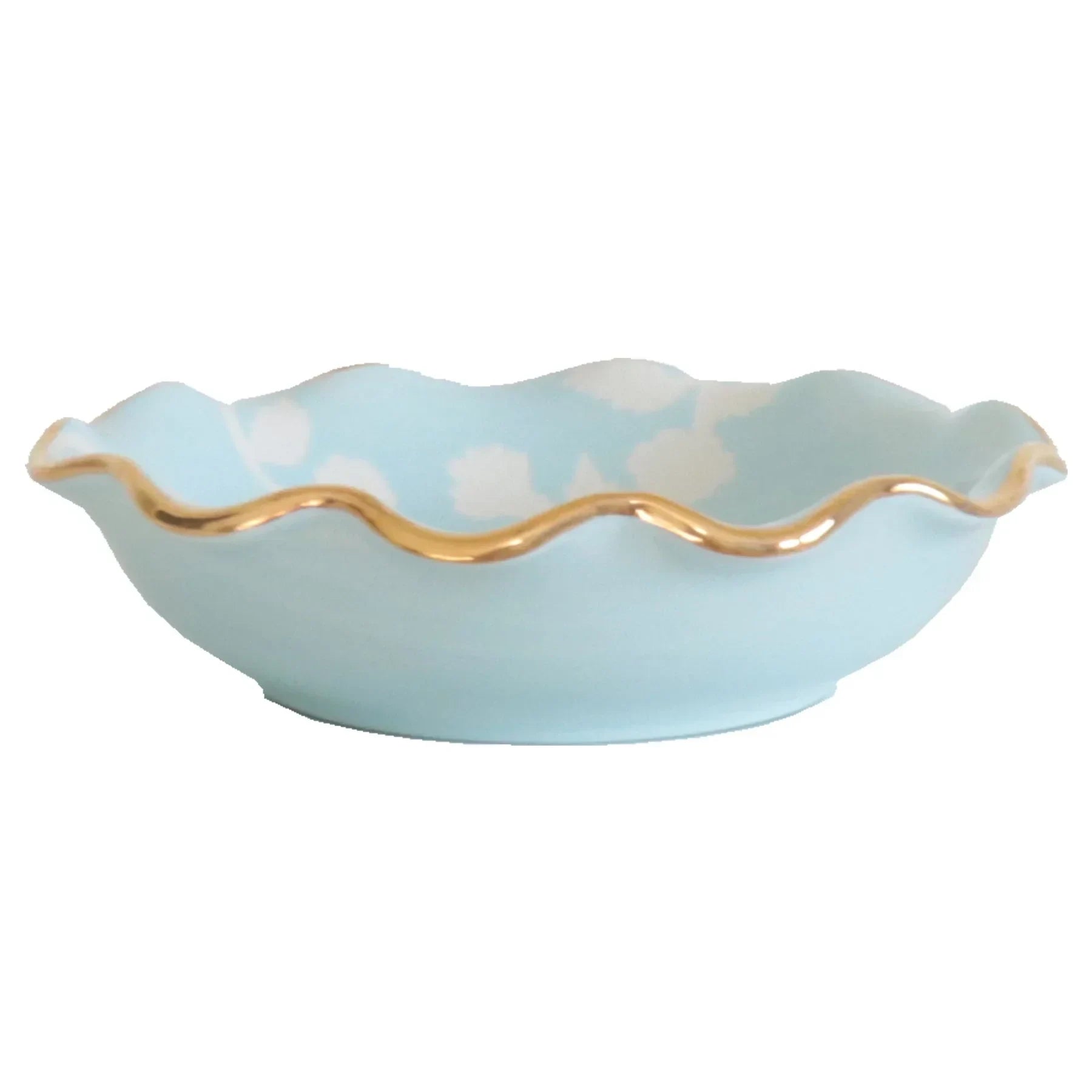 Chinoiserie Dreams Scalloped Bowls with 22K Gold Accent - The Mayfair Hall