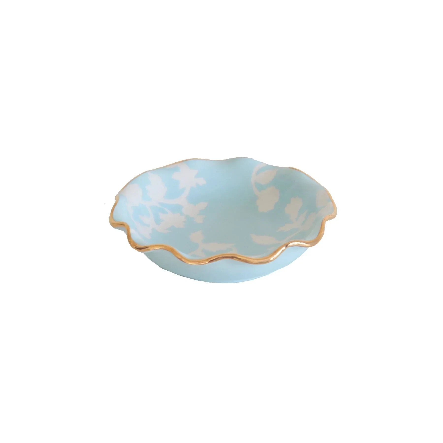 Chinoiserie Dreams Scalloped Bowls with 22K Gold Accent - The Mayfair Hall