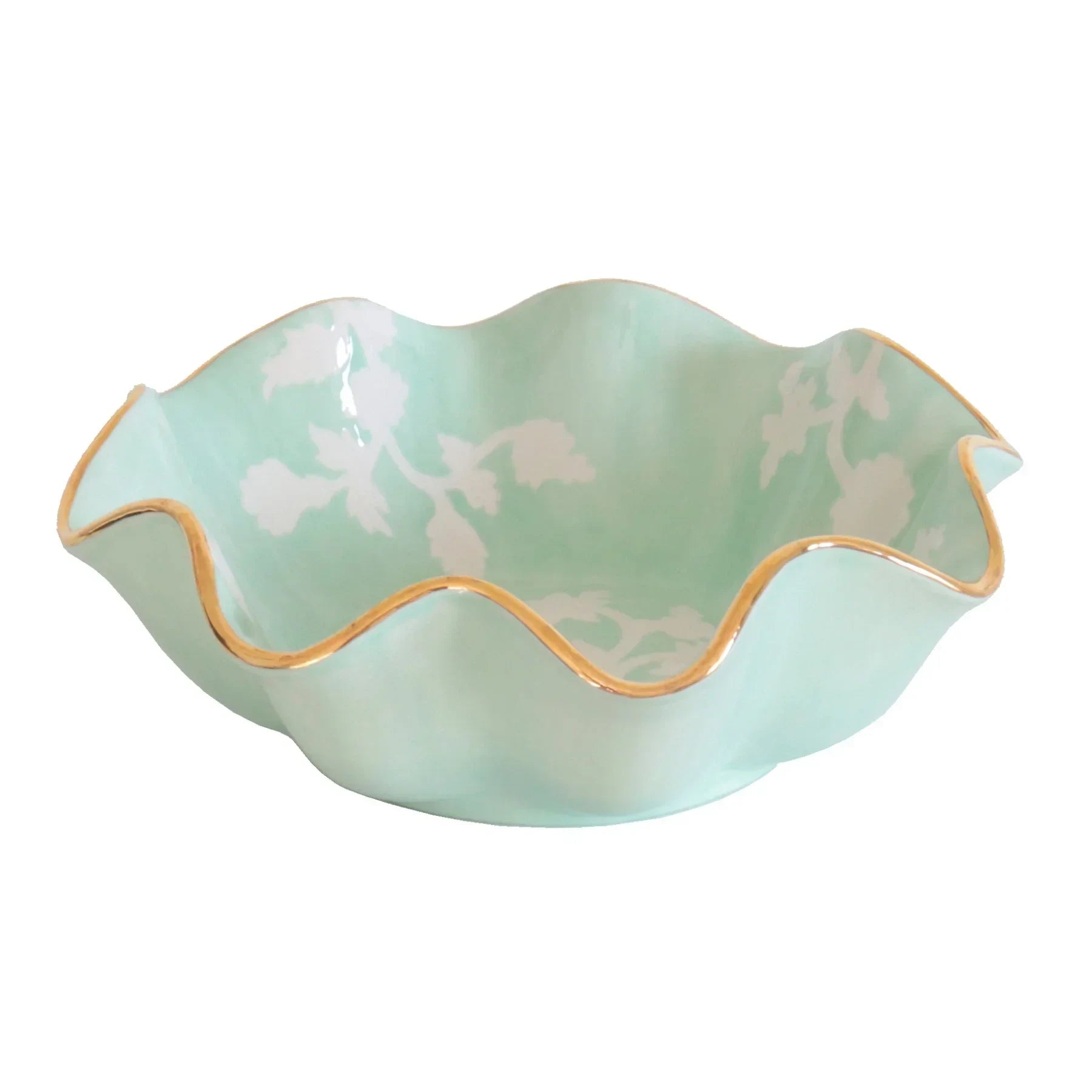 Chinoiserie Dreams Scalloped Bowls with 22K Gold Accent - The Mayfair Hall