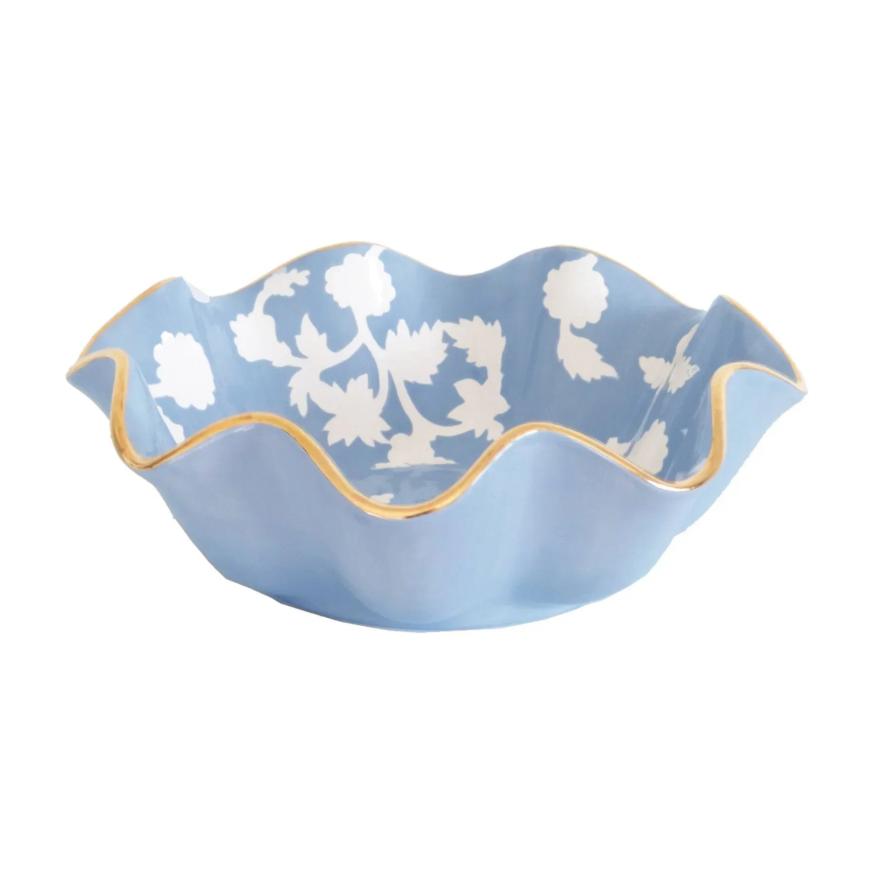 Chinoiserie Dreams Scalloped Bowls with 22K Gold Accent - The Mayfair Hall