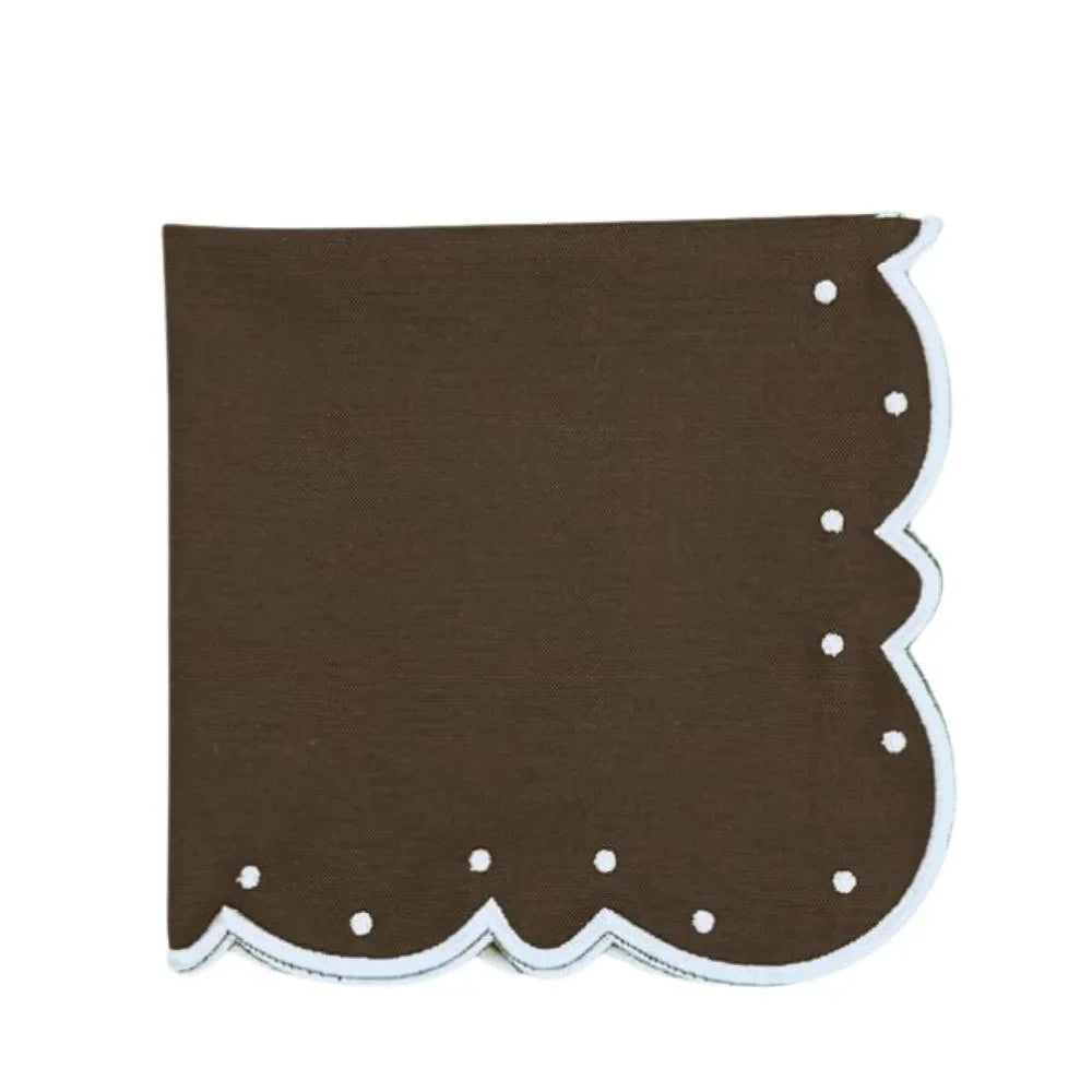 Ava Cotton Napkin in Dark Cocoa (Set of 4) - The Mayfair Hall