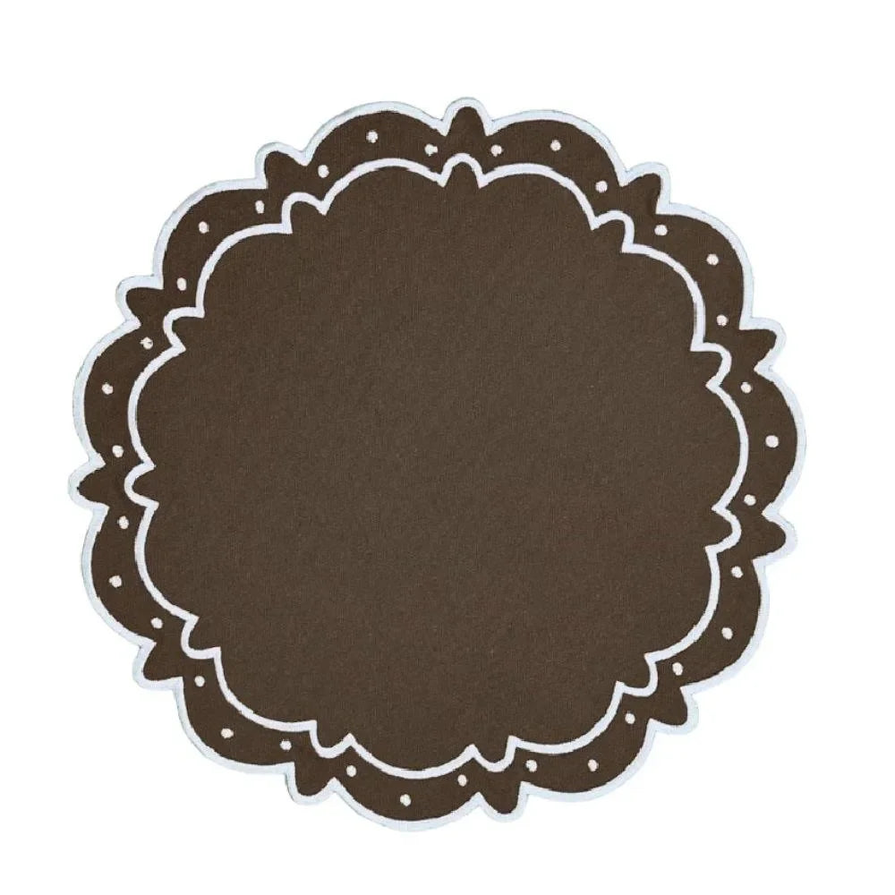 Ava Cotton Placemat in Dark Cocoa (Set of 4) - The Mayfair Hall