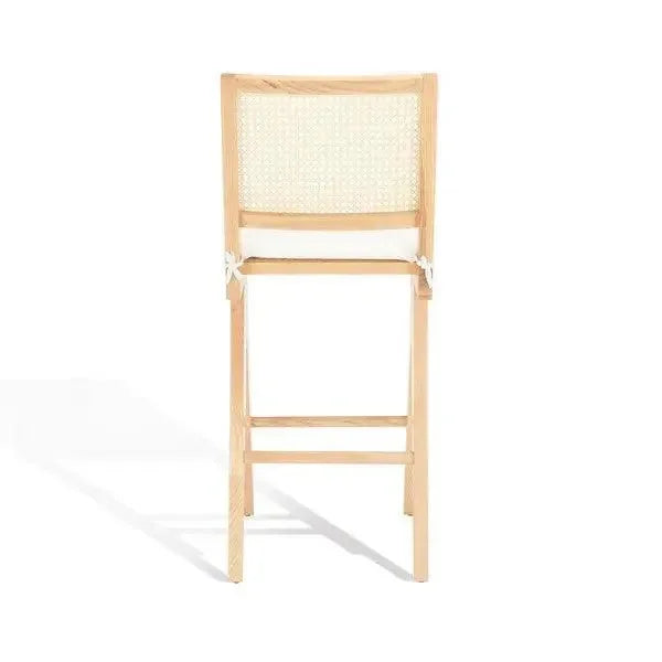 Colette Solid Ash Wood Bar Stool in Natural - The Mayfair Hall