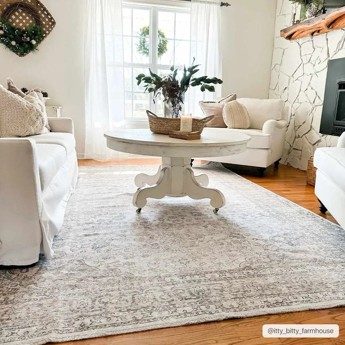 Cream Holi-2301 Washable Area Rug - The Mayfair Hall