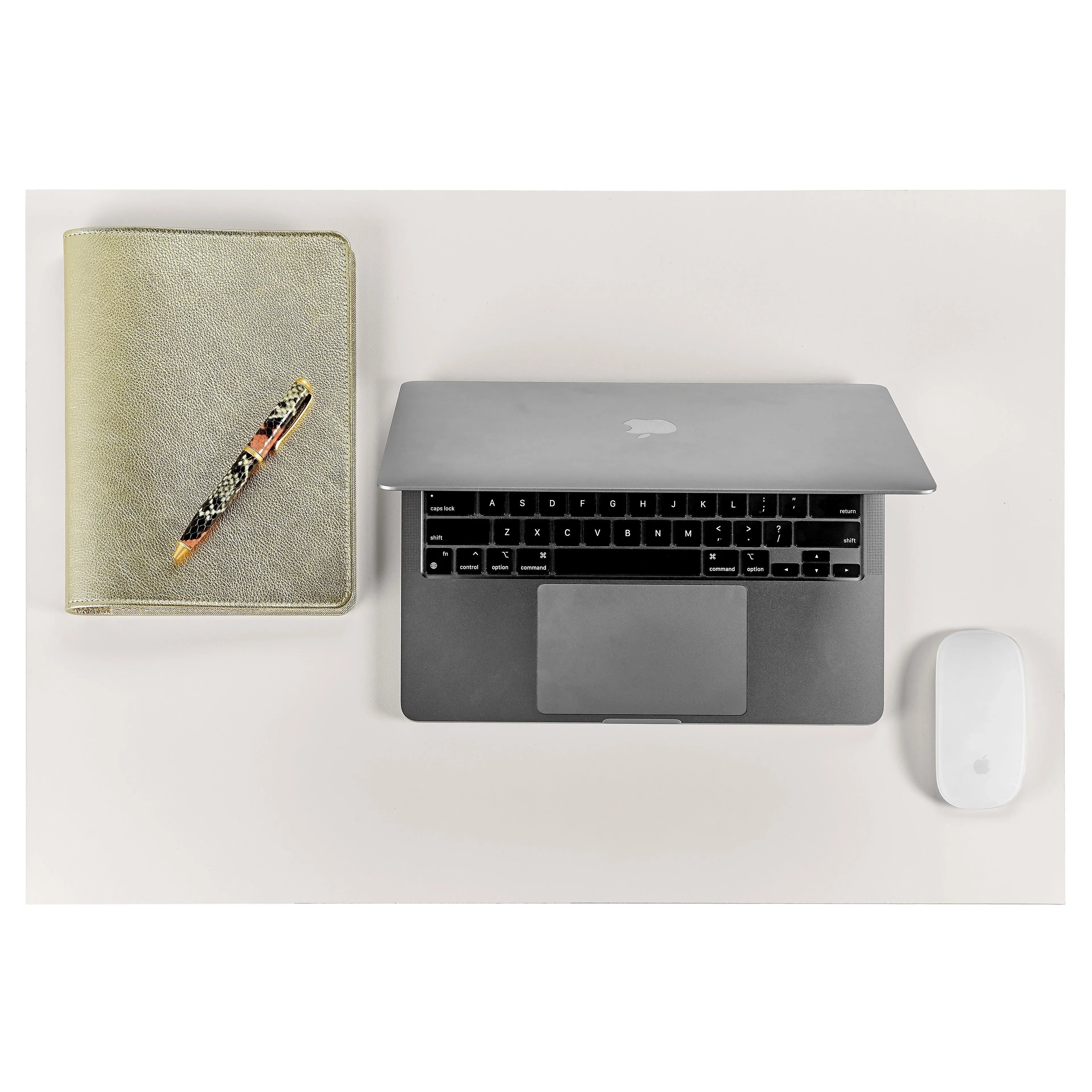 Leather Desk Blotter in Nude and Ivory - The Mayfair Hall