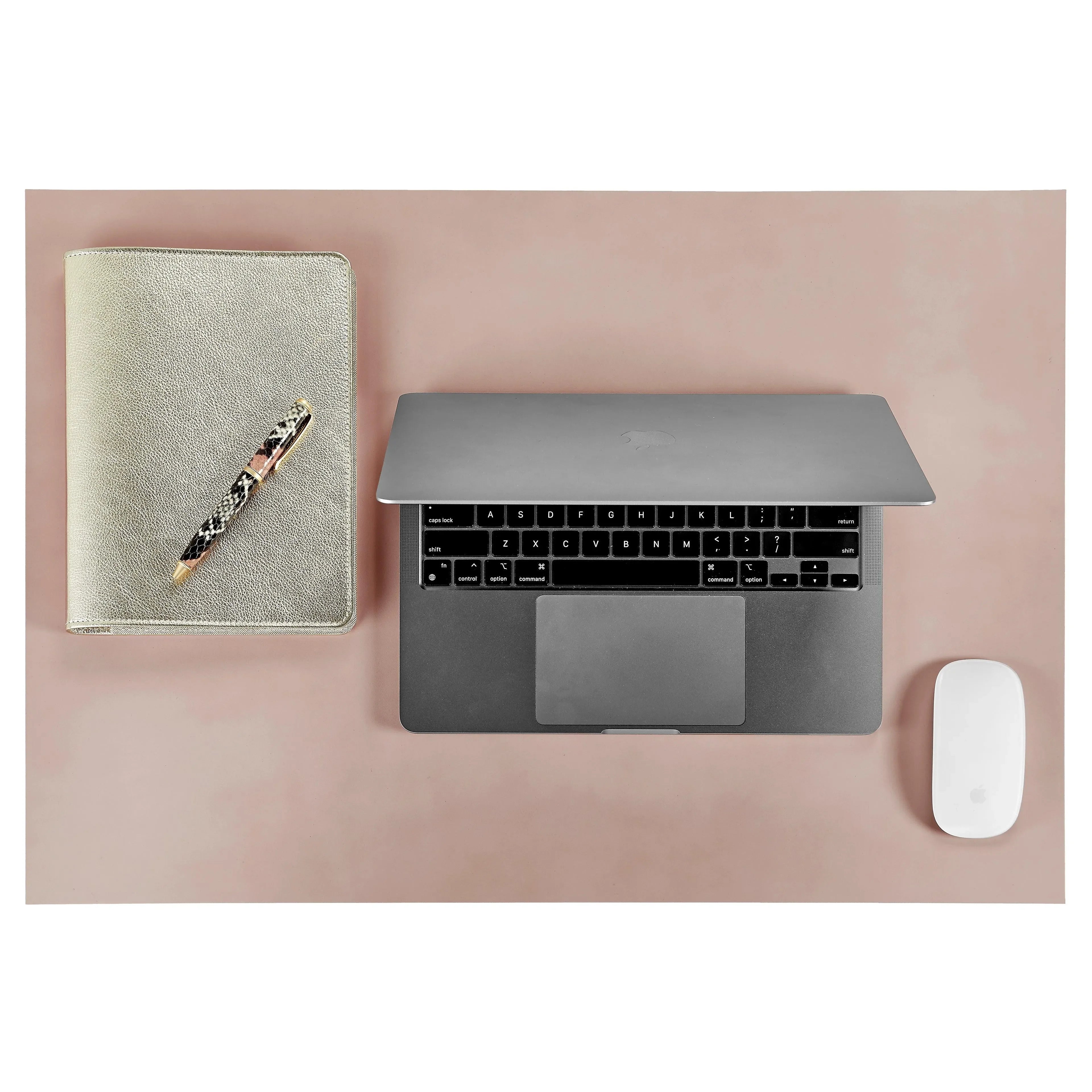 Leather Desk Blotter in Nude and Ivory - The Mayfair Hall