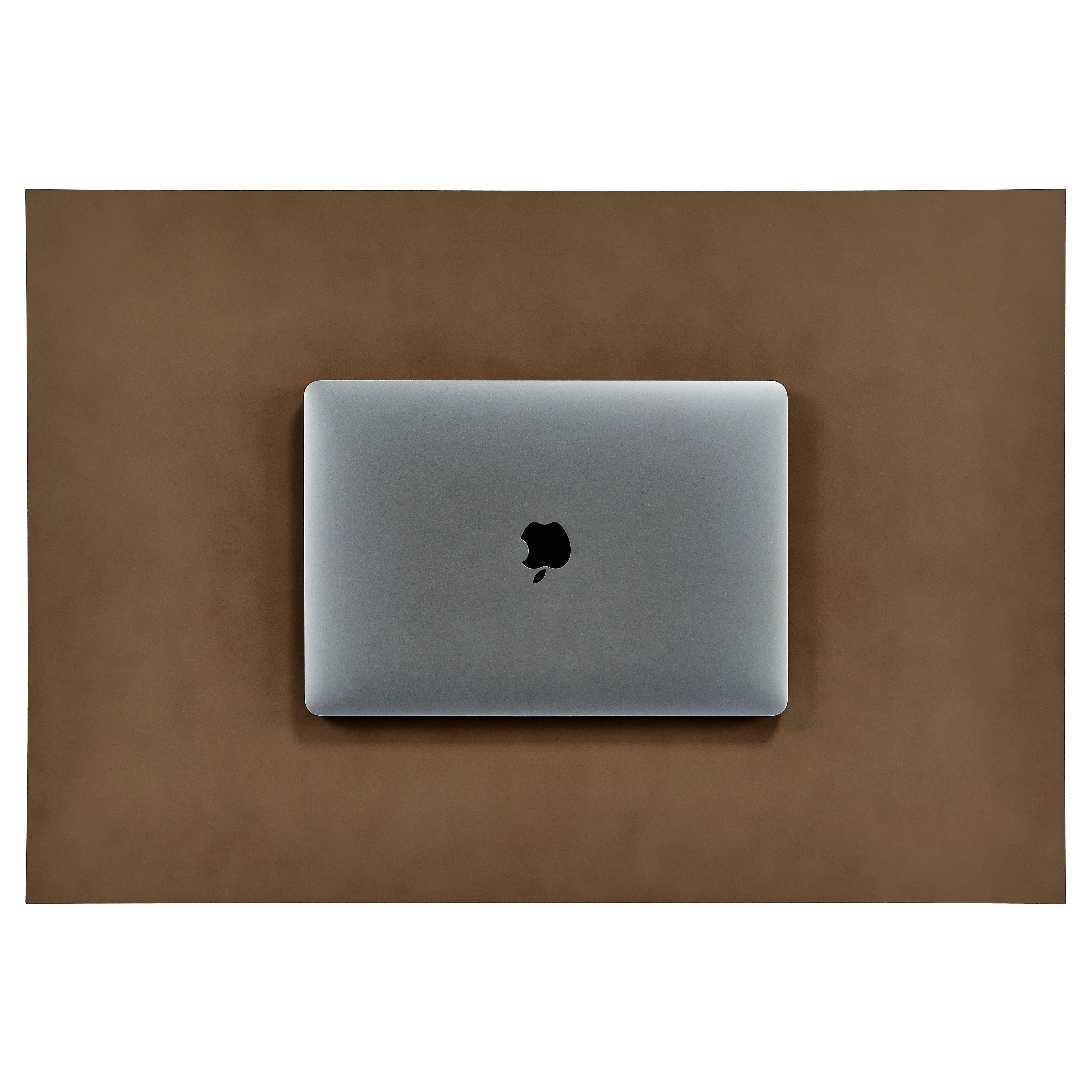 Leather Desk Blotter in Black and Taupe - The Mayfair Hall