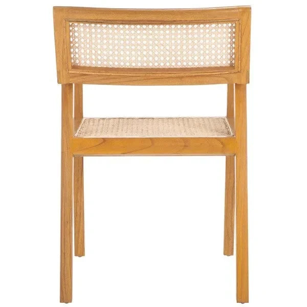 Cire Rattan Dining Chair in Natural with Teak Frame - The Mayfair Hall