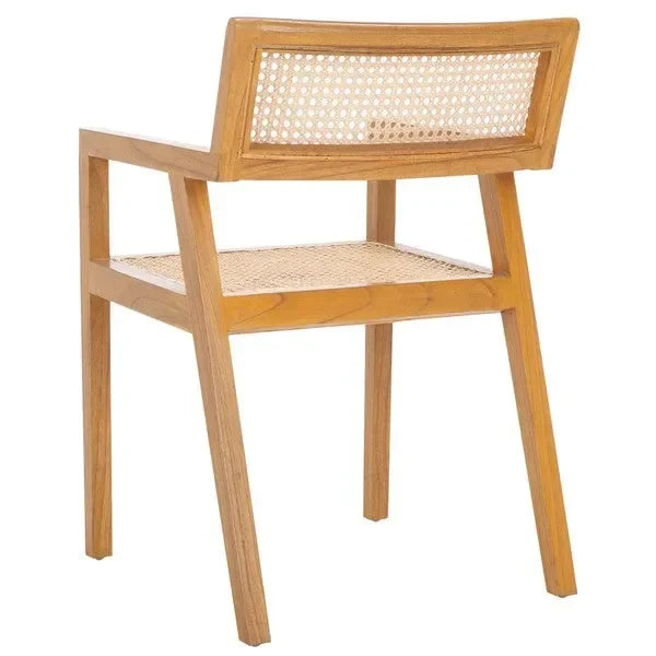 Cire Rattan Dining Chair in Natural with Teak Frame - The Mayfair Hall
