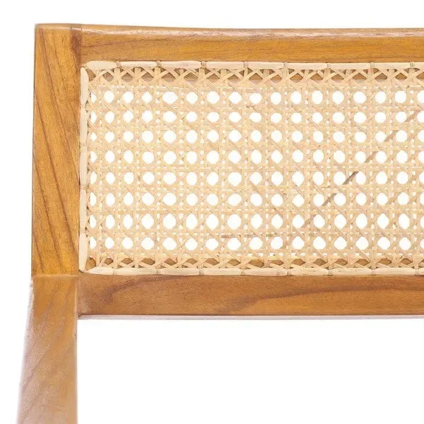 Cire Rattan Dining Chair in Natural with Teak Frame - The Mayfair Hall