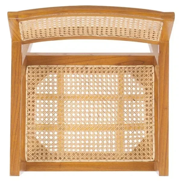 Cire Rattan Dining Chair in Natural with Teak Frame - The Mayfair Hall