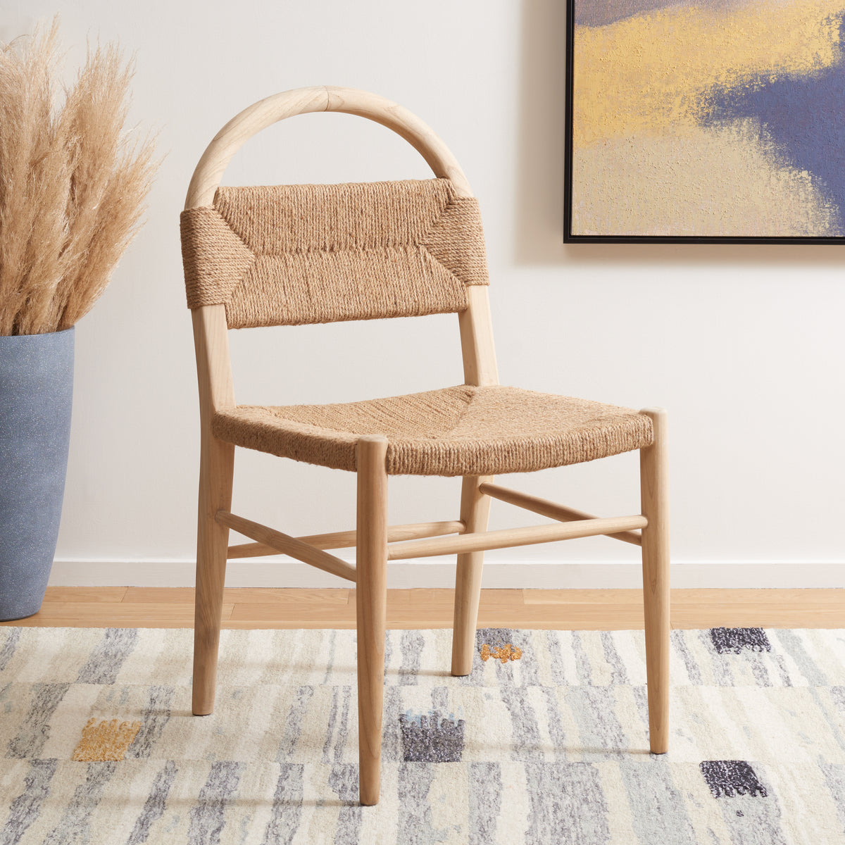 Ottilie Dining Chair in Natural Sungkai and Natural Jute Rope