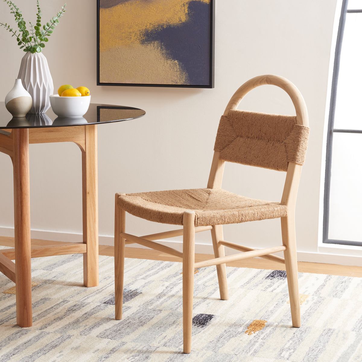 Ottilie Dining Chair in Natural Sungkai and Natural Jute Rope