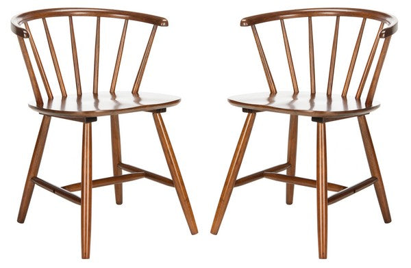Ceres Spindle Back Dining Chair in Walnut (Set of 2)