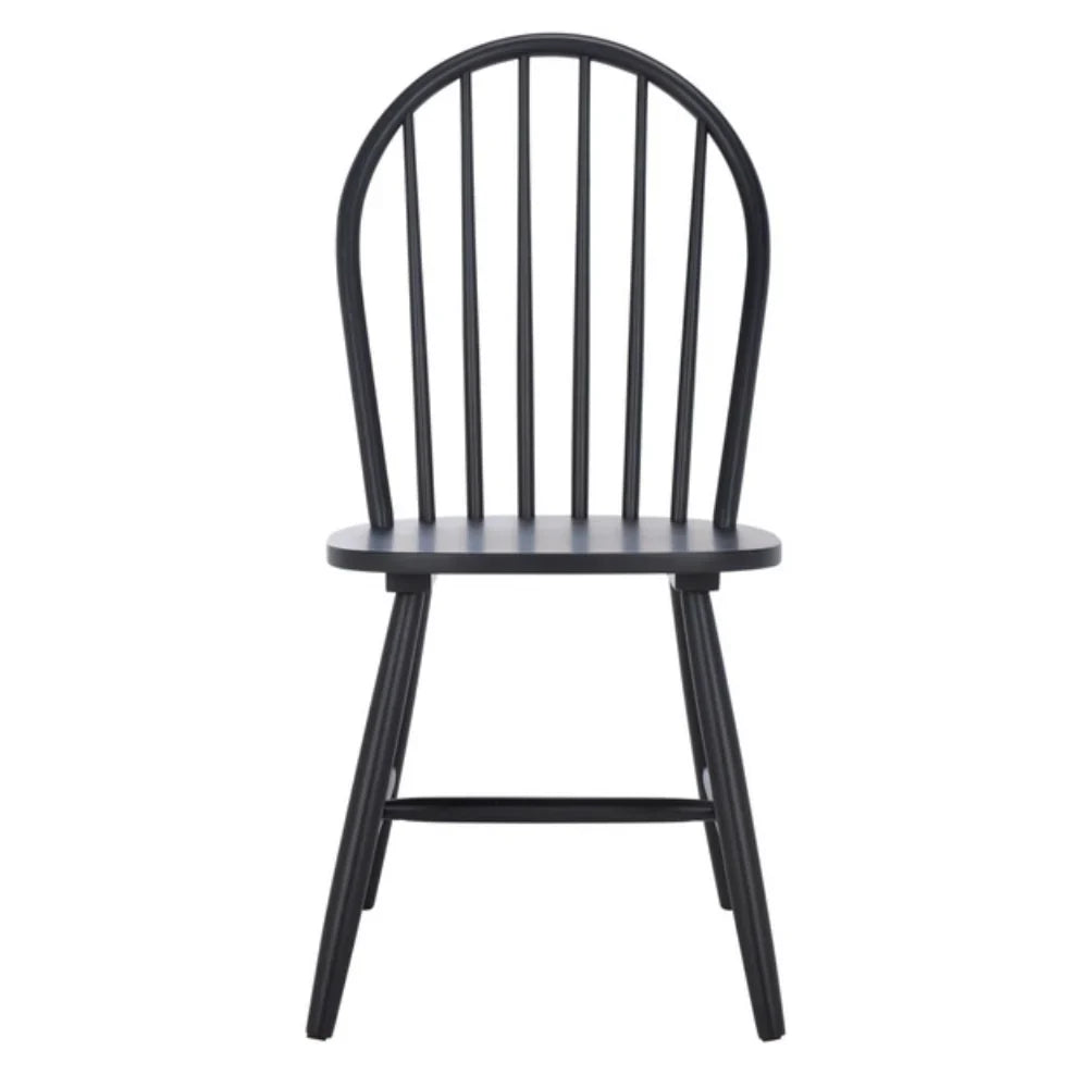 Omaha Wood Dining Chair in Black (Set of 2)