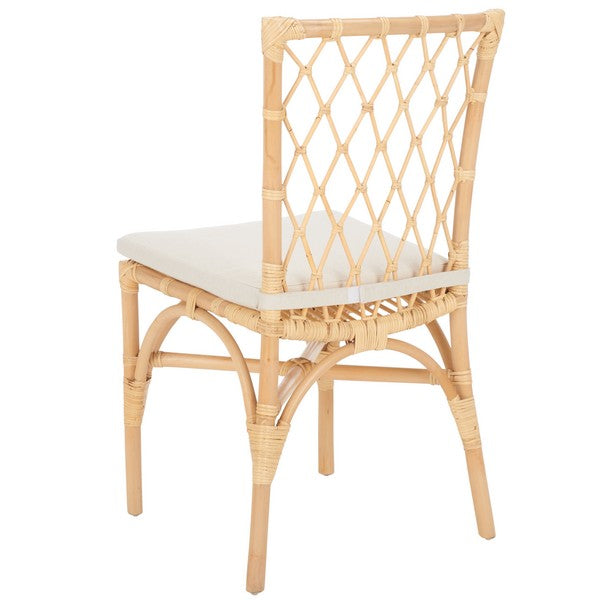 Austri Rattan Dining Chair in Natural with Cushion (Set of 2)