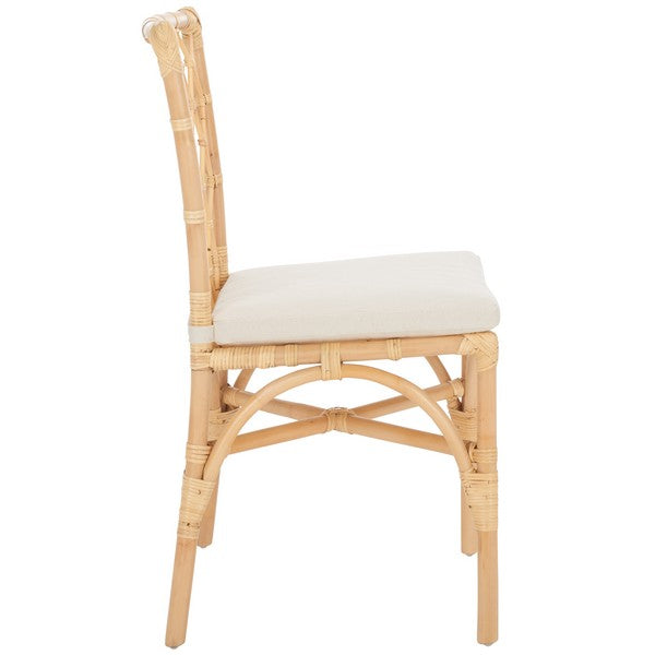 Austri Rattan Dining Chair in Natural with Cushion (Set of 2)