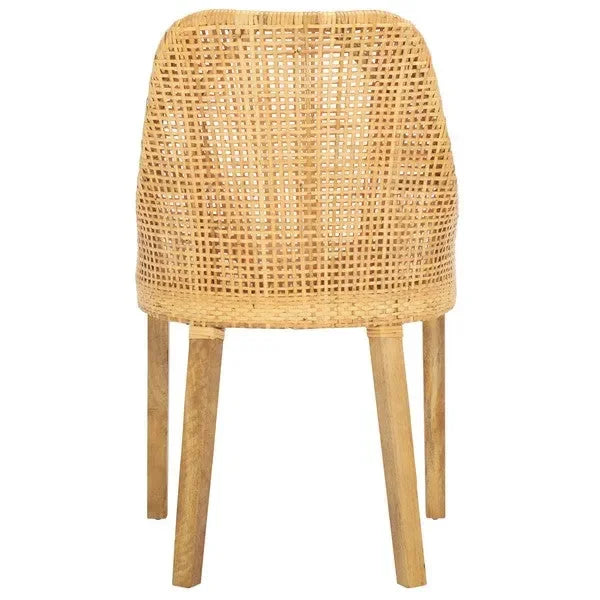 Altha Rattan Dining Chair in Dessert Brown with Cushion - The Mayfair Hall