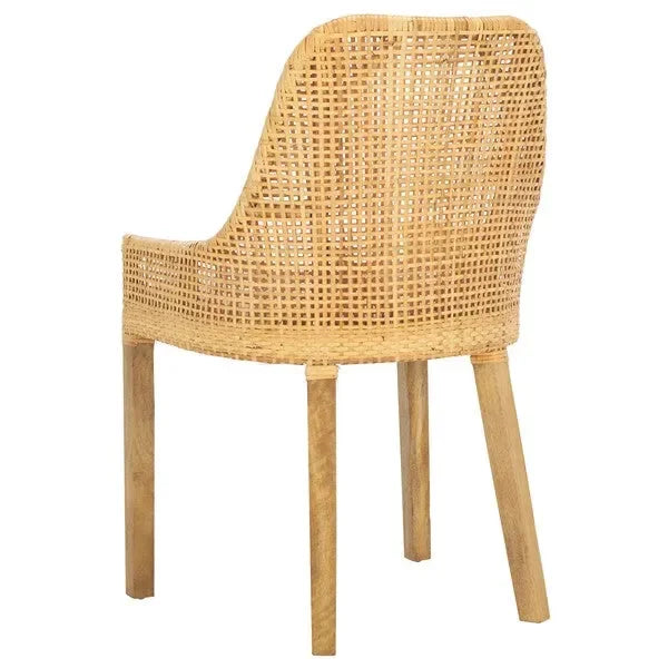 Altha Rattan Dining Chair in Dessert Brown with Cushion - The Mayfair Hall