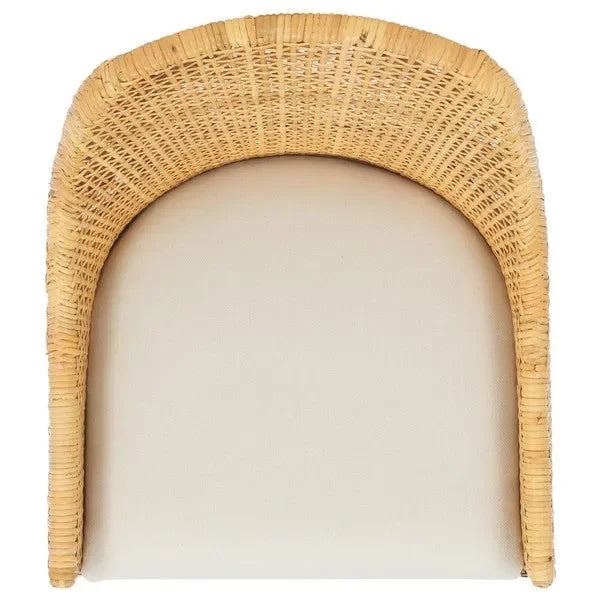 Altha Rattan Dining Chair in Dessert Brown with Cushion - The Mayfair Hall