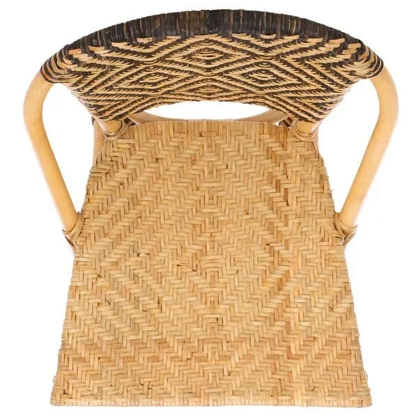 Callidora Rattan Dining Chair in Natural with Bold Black Pattern - The Mayfair Hall