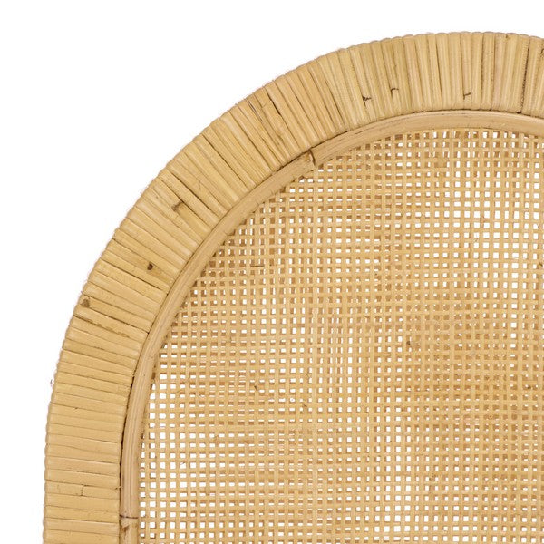 Tojo Cane Roundback Dining Chair in Natural and White (Set of 2)