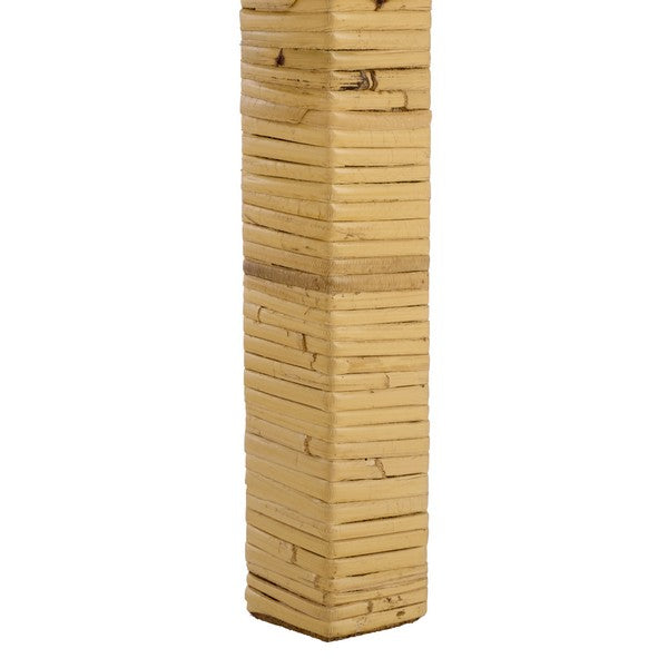 Tojo Cane Roundback Dining Chair in Natural and White (Set of 2)