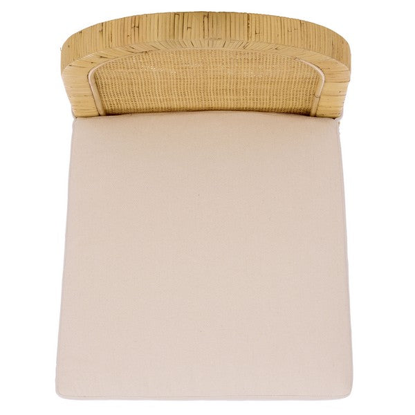 Tojo Cane Roundback Dining Chair in Natural and White (Set of 2)