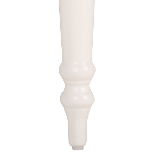 Rasia Wooden Side Chair in White with Ladder Back