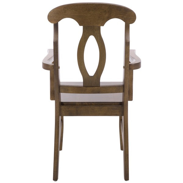Hannelore Wooden Arm Chair in Dark Oak