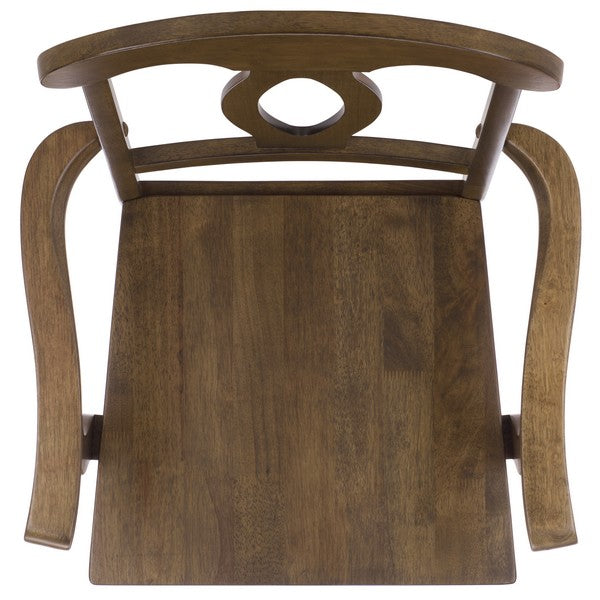 Hannelore Wooden Arm Chair in Dark Oak