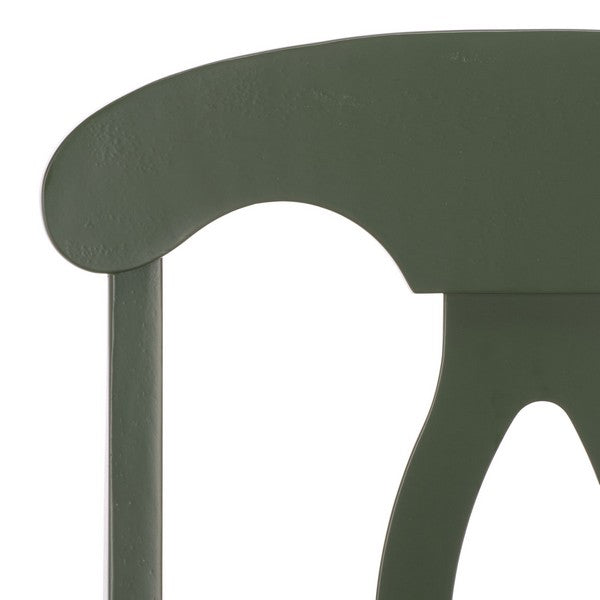 Hannelore Wooden Arm Chair in Dark Green