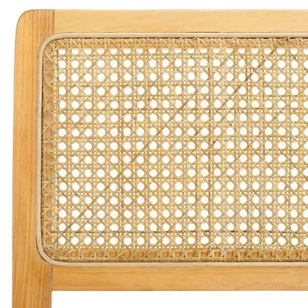 Suzetta Rattan Dining Chair in Natural/White with Cushion - The Mayfair Hall