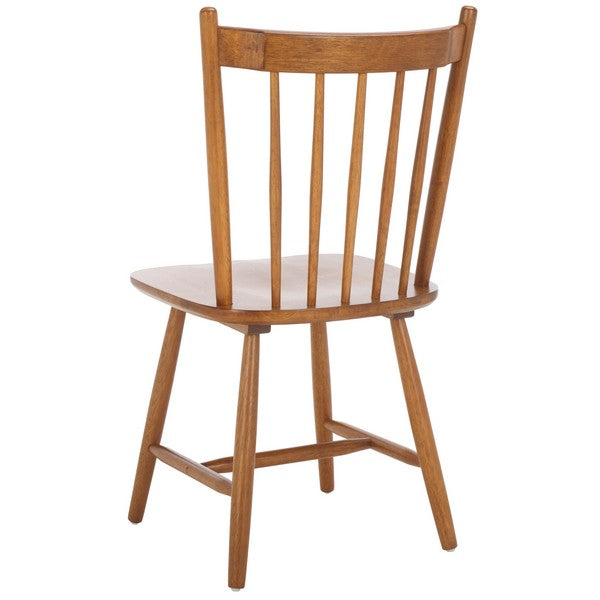 Andreas Wood Spindle Back Dining Chair in Honey (Set of 2)
