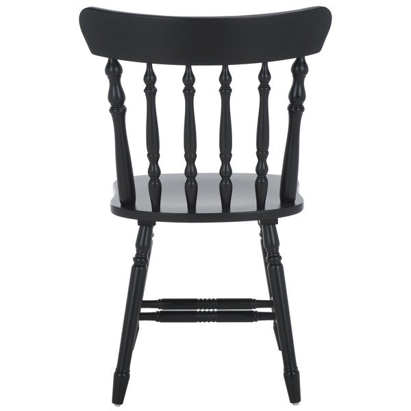 Coralyn Spindle Back Dining Chairs in Matte Black (Set of 2)
