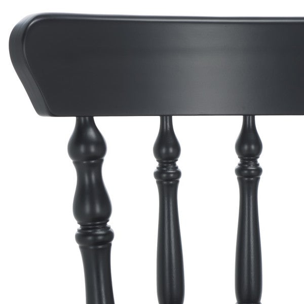 Coralyn Spindle Back Dining Chairs in Matte Black (Set of 2)