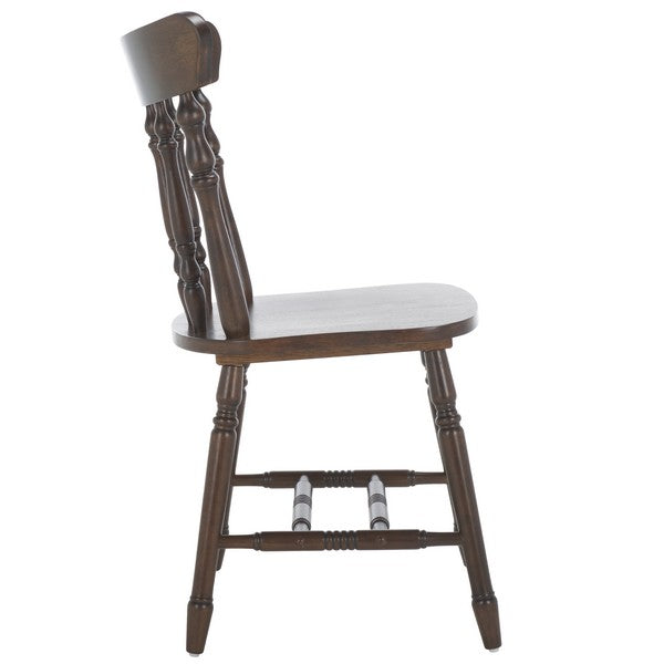 Coralyn Spindle Back Dining Chairs in Dark Walnut (Set of 2)