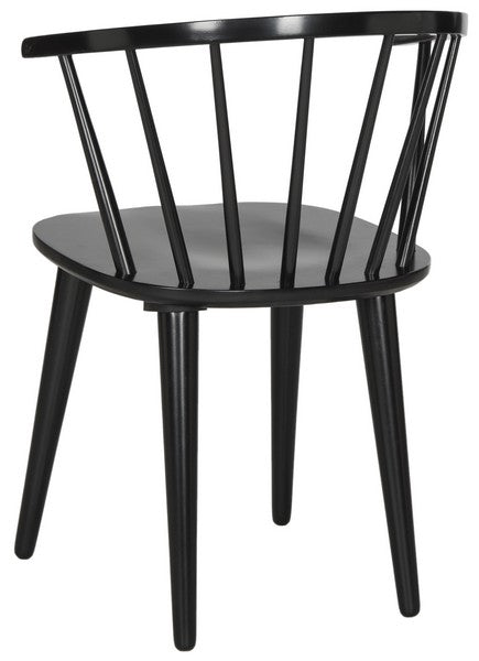 Mandalyn Wood Dining Chairs in Black (Set of 2)