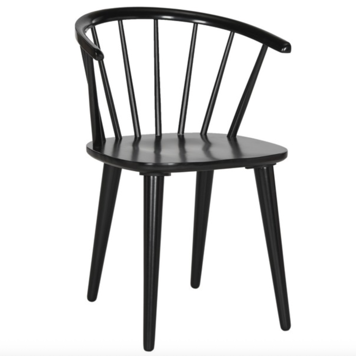 Mandalyn Wood Dining Chairs in Black (Set of 2)